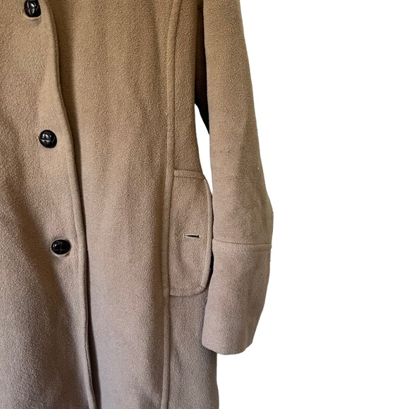 Tommy Hilfiger Womens Mid Length Overcoat Tan Camel Size 6 - Picture 2 of 6